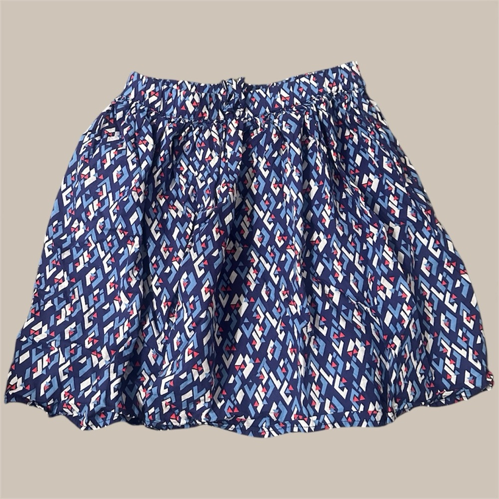 Kidpik Blue Patterned Skirt